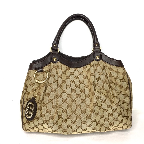 Gucci Handbags - Authentic Gucci brown monogram canvas hobo bag